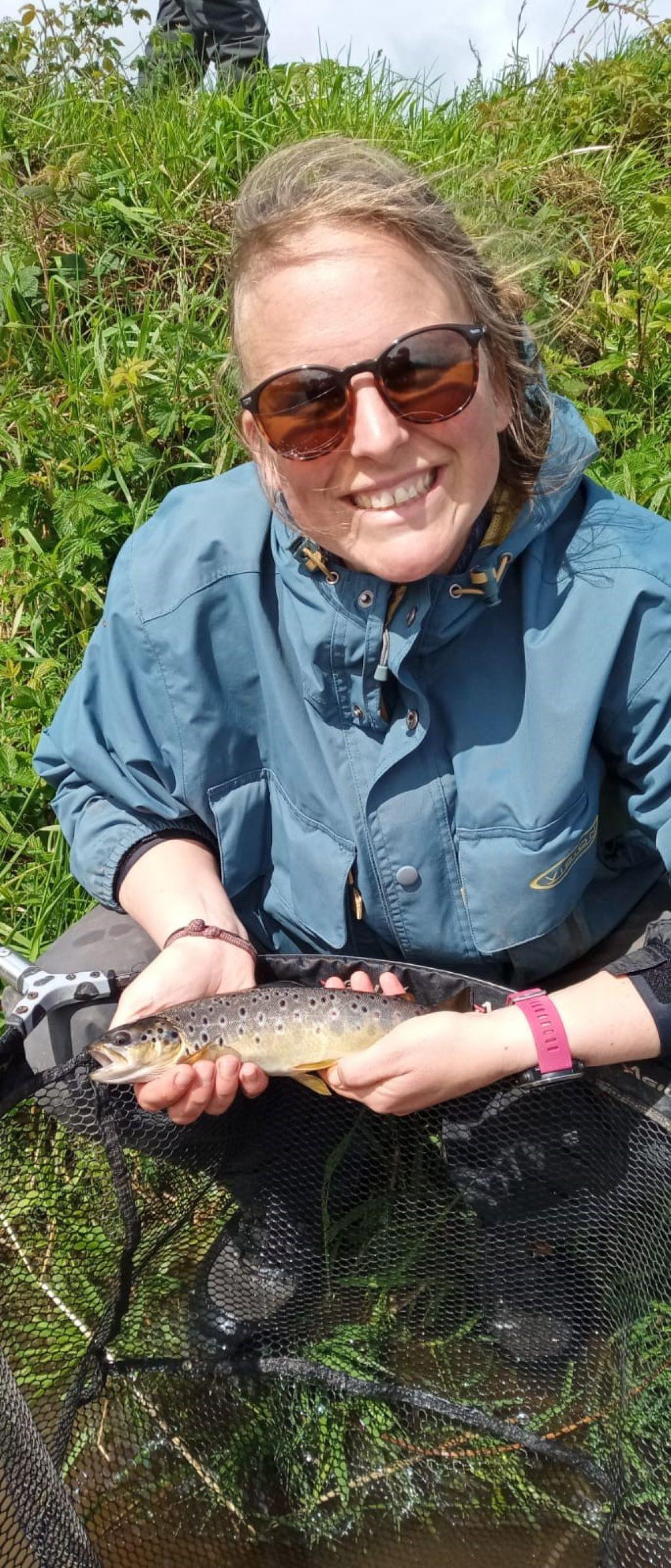 Vicky with a lovely Brown trout 